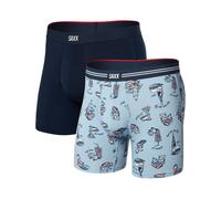 Saxx Underwear - Ropa interior - Vibe Xtra Soft Comfort BB Fly High Brow Low Life/Navy 2pk de Lana - Talla S - Azul Azul S