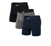 Saxx Underwear - Ropa de senderismo - Vibe Xtra Soft Comfort BB Fly 3pk Black/Dark Grey Heather/Navy - Talla M M
