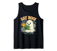 Say Boo Ghost con cámara Camiseta sin Mangas