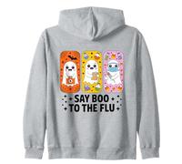 Say Boo to The Flu Disfraz de Enfermera Fantasma Espeluznante para Halloween Sudadera con Capucha