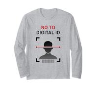 Say No To Digital ID - Freedom & Conservative Face Scan Manga Larga