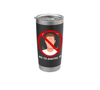 Say No To Digital ID - Freedom & Conservative Face Scan Vaso térmico de acero inoxidable de doble pared