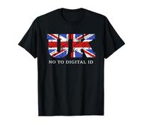 Say No To Digital ID - Freedom & Conservative Grunge Flag UK Camiseta