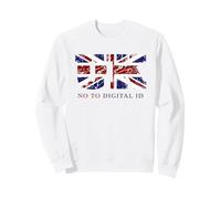 Say No To Digital ID - Freedom & Conservative Grunge Flag UK Sudadera