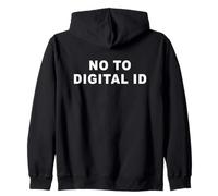 Say No To Digital ID - Freedom & Conservative Minimal Text Sudadera con Capucha