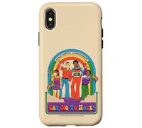 Say No to Hate Sarcastic Retro Vintage Funny Adult Humor Carcasa para iPhone X/XS