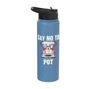 Say No To Pot - Lobster Seafood Lover - Crawfish Boil Stainless Steel Insulated Water Bottle
