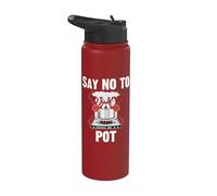 Say No To Pot - Lobster Seafood Lover - Crawfish Boil Stainless Steel Insulated Water Bottle