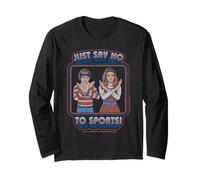 Say No to Sports Sarcastic Retro Vintage Funny Adult Humor Manga Larga