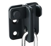 SAYAYO Cerrojo Puerta Corredera, Pestillo Puerta Interior Negro Apertura Izquierda Acero Inoxidable Cerraduras para Puertas, Habitaciones, Jardines, Armarios, EMS3001-B