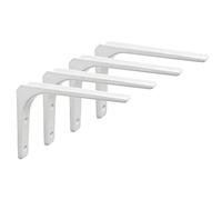 SAYAYO Escuadras para Estanterias Escuadras Metalicas Blanco Soporte de Esquina 90 Grados, 4 Piezas Soporte Estanteria Pared Acero Inoxidable 200x150x30, EJR200W-4P