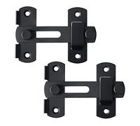 SAYAYO Pestillo Puerta Corredera Cerrojo Puerta Interior Negro Acero Inoxidable 2 Piezas Cerrojos y Pestillos para Puertas, Habitaciones, Jardines, Armarios, EMS9001B-2P