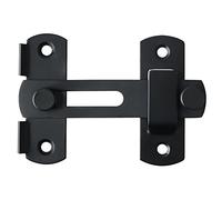 SAYAYO Pestillo Puerta Corredera Cerrojo Puerta Interior Negro Acero Inoxidable Cerrojos y Pestillos para Habitaciones, Jardines, Armarios, EMS9001-B