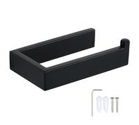 SAYAYO Portarollos Papel Higiénico, Soporte Papel Higienico Negro Porta Rollos de Papel Higienico Toalleros de Baño Acero Inoxidable para Baño y Cocina, EGKN2211-B