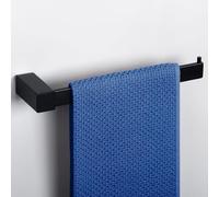 SAYAYO Toalleros de Baño, Toallero Negro Accesorios Baño Toallero Pared Colgador Trapos Cocina Acero Inoxidable Toallero Negro para Baño y Cocina 25CM, EGKN2312-B