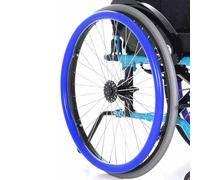 SAYEYBU 1 Par Fundas Aro Empuje Silla Ruedas, Fundas Silicona Antideslizantes y Resistentes Al Desgaste Aro Empuje Silla Ruedas Mejoran Agarre y TraccióN, Accesorios Sillas Ruedas,Azul,20in