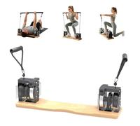 SAYEYBU Alternativa Portátil Reformer Pilates, Sistema Barra Resistencia Ajustable con Resistencia Volante Suave, Equipo Gimnasio Compacto para Entrenamiento Corporal Completo, Core, Piernas, Glúteos