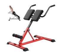 SAYEYBU Banco Silla Romana Ajustable, Equipo HiperextensióN para Entrenamiento Espalda y Abdominales, InclinacióN Ajustable Opcional con FuncióN Entrenamiento Core, MáQuina Gimnasio Casa,Rojo