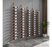 SAYEYBU Botellero Grande Pared Vinos, Estantes Pared 183 Cm Alto para Bar, Capacidad 12 Botelleros MetáLicos, para Restaurantes, Despensas, Bares y Bodegas,Oro,One Row 12 Bottles