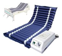 SAYEYBU CojíN Inflable Antiescaras, ColchóN De PresióN Alterna, Funda Superior Inflable, con Bomba Ajustable, para El Tratamiento De úLceras En Pacientes Encamados,Azul,195 * 90cm