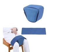 SAYEYBU CojíN Limitador Antideslizante con CuñA SillíN y CinturóN Seguridad, Almohada PosicióN Rodillas Silla Ruedas con Compresas Gel para RecuperacióN CirugíA AbduccióN Cadera,Azul