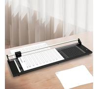 SAYEYBU Cortadora De Papel Manual, Cortadora De Papel De Alta Resistencia, Cortadora De Papel Rotativa De PrecisióN, con Cuchillas De Repuesto Y Llave Hexagonal,Negro,90CM