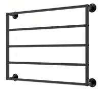 SAYEYBU Expositor Independiente, Moderno Expositor MetáLico para Cintas, Expositor De Pared, para Bufandas, Chales, Cinturones, Toallas Y Papel De Regalo,Negro,100cm