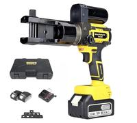 SAYEYBU Herramienta ElectrohidráUlica Crimpado, Herramienta Crimpado HidráUlica Recargable con Matrices 16 a 300 Mm², Kit Crimpado Terminales Cable para Terminales y Conectores Cobre Aluminio,Amarillo