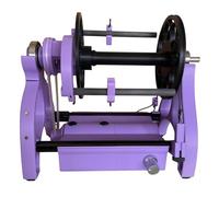 SAYEYBU Hiladora EléCtrica Hilo, Enrollador Hilo PequeñO, Mini Rueca Hilar Lana para Torcer Fibras Lana, Velocidad 800 RPM, Giro hacia Adelante y hacia AtráS, para Artesanos Aficionados,Púrpura