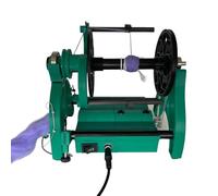 SAYEYBU Hiladora EléCtrica Hilo, Enrollador Hilo PequeñO, Mini Rueca Hilar Lana para Torcer Fibras Lana, Velocidad 800 RPM, Giro hacia Adelante y hacia AtráS, para Artesanos Aficionados,Verde