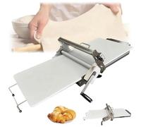 SAYEYBU Laminadora Masa Plegable, Amasadora Grosor Ajustable 0 a 25 Mm, Acero Inoxidable, con Placa Laminadora, Laminadora Masa Manual para Pizzas Croissants, Equipo Profesional PanaderíA,83*48*25CM