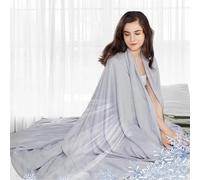 SAYEYBU Mantas Refrescantes para Quienes Duermen, Manta De Verano para La Cama, Manta Fina Y Ligera para El Sofá, Manta De Doble Cara, SáBana FríA para El Sudor Nocturno,Gris,230 * 270cm