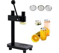 SAYEYBU MáQuina Cerradora De Vasos, Inicio/Selladora De Frascos Comerciales, Cerradora Manual De Latas, Adecuada para Sellado De Frascos De hasta 51 Mm De DiáMetro,Negro