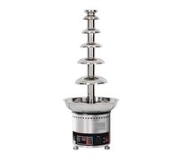 SAYEYBU MáQuina Fuente Chocolate con Cubierta Protectora PláStico AcríLico Transparente con Control Temperatura, MáQuina EléCtrica Digital para Fundir Chocolate,6 Tiers Host