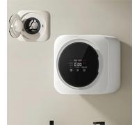 SAYEYBU Mini Lavadora AutomáTica Pared, Lavadora y Centrifugadora AutomáTica Carga Frontal, Secado a Alta Temperatura 60 °C, Compacta para Dormitorios y Apartamentos,Blanca