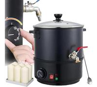 SAYEYBU Olla para Derretir Cera De Vela, Fundidor De Cera Grande De 5 A 20 L, Aceite Antiadherente En El Interior, para Hacer Velas A Base De Jabón De Cera De Soja,Negro,20L