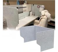 SAYEYBU Panel Divisor De Privacidad De Fieltro Gris, Protectores Divisorios Plegables, Barrera De Privacidad De 9 Mm De Grosor, para Divisiones De Bibliotecas,No Clamps,120cm