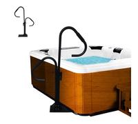 SAYEYBU Pasamanos De Seguridad Lateral para Jacuzzi, Barra De Agarre para SPA Giratoria De 360°, Asidero Auxiliar Acero con Recubrimiento En Polvo De Alta Resistencia