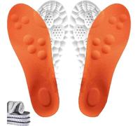 SAYEYBU Plantillas De Espuma ViscoeláStica para Hombre Y Mujer, Plantillas De Masaje Confortables, Plantillas De Repuesto para Calzado, para Botas De Trabajo Y Zapatillas,2*Orange,41--42