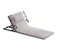 SAYEYBU Respaldo EléCtrico Elevable, con áNgulo De ElevacióN De 2-80° Y Rieles Plegables, Respaldo Elevable Ajustable, para Mujeres Embarazadas Y Personas Mayores,Gris,Long+guardrail