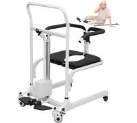 SAYEYBU Silla De Traslado EléCtrica para El Hogar, Silla De Traslado PortáTil, Asiento Abatible A 180°, para Personas Mayores Y Discapacitadas,Negro