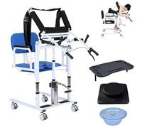 SAYEYBU Silla Elevadora De Pacientes para Uso DoméStico, DiseñO Abierto De 180°, SillóN Elevador De Movilidad para El Cuidado En El Hogar, para Adultos Mayores,Azul