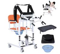 SAYEYBU Silla Elevadora De Pacientes para Uso DoméStico, DiseñO Abierto De 180°, SillóN Elevador De Movilidad para El Cuidado En El Hogar, para Adultos Mayores,Naranja