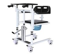SAYEYBU Silla Elevadora HidráUlica, Silla Traslado Pacientes con Altura Ajustable para Hogar con Orinal, para Personas Mayores, Discapacitadas Y Personas con Discapacidad,Negro