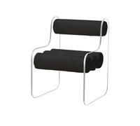 SAYEYBU Sillas Auxiliares con Respaldo y CojíN, Banco Zapatero AcríLico para Ocio, Silla Escritorio Transparente, Altura Asiento 45 Cm, para Comedor, Cocina y Sala Estar,Negro,Small