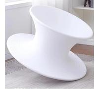 SAYEYBU SillóN Reclinable Giratorio 360°, Asiento Giratorio Moldeado Una Sola Pieza para NiñOs y Adultos, Taburete Giratorio Interiores y Exteriores para Sala Estar, Dormitorio, Camping, JardíN,blanca