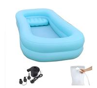 SAYEYBU Sistema Ducha y BañEra Inflable Uso MéDico, BañEra Inflable Cama, Kit Ducha y BañEra PVC, BañEras para Cama Apto para Personas Discapacidad, Personas Mayores y Embarazadas,Azul,A