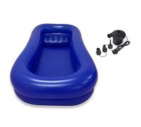 SAYEYBU Sistema Ducha y BañEra Inflable Uso MéDico, BañEra Inflable Cama, Kit Ducha y BañEra PVC, BañEras para Cama Apto para Personas Discapacidad, Personas Mayores y Embarazadas,Deep Blue,A