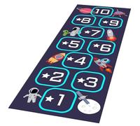 SAYEYBU Tapetes Juego NiñOs PequeñOs, Alfombra Rayuela Saltar y Contar, Alfombra Juego NiñOs Gatear, Alfombra Antideslizante para Aprender NúMeros para NiñOs 3 a 7 AñOs,A,80 * 120cm