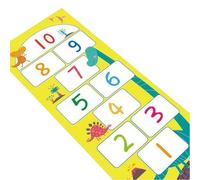 SAYEYBU Tapetes Juego NiñOs PequeñOs, Alfombra Rayuela Saltar y Contar, Alfombra Juego NiñOs Gatear, Alfombra Antideslizante para Aprender NúMeros para NiñOs 3 a 7 AñOs,J,60 * 180cm